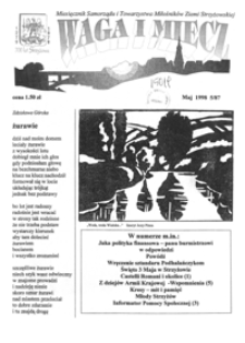Waga i Miecz : miesięcznik Samorządu i Towarzystwa Miłośników Ziemi Strzyżowskiej. 1998, [R. 8], nr 5 (maj)