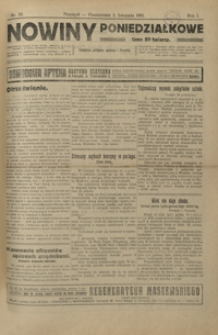 Nowiny Poniedziałkowe : czasopismo polityczne, społeczne i literackie. 1919, R. 1, nr 33-36 (listopad)