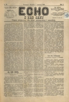 Echo z nad Sanu : organ miejscowy dla ziemi przemyskiej i sanockiej. 1885, R. 1, nr 6-9 (czerwiec)
