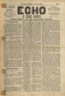Echo z nad Sanu : organ miejscowy dla ziemi przemyskiej i sanockiej. 1885, R. 1, nr 14-18 (sierpień)