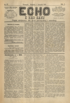 Echo z nad Sanu : organ miejscowy dla ziemi przemyskiej i sanockiej. 1885, R. 1, nr 27-31 (listopad)