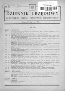 Dziennik Urzędowy Kuratorium Okręgu Szkolnego Rzeszowskiego. 1947, R. 2, nr 1-2 (marzec)