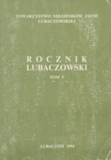 Rocznik Lubaczowski. 1994, T. 5