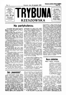 Trybuna Rzeszowska. 1925, R. 2, nr 1 (10 stycznia)