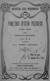 Pamiętniki oficera polskiego (1808-1812). Cz. 3