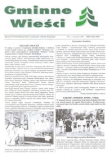 Gminne Wieści : biuletyn informacyjny Zarządu Gminy Jedlicze. 2001, nr 3 (czerwiec)