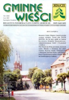 Gminne Wieści : biuletyn informacyjny Gminy Jedlicze. 2003, nr 1 (luty)