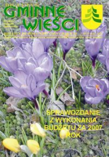 Biuletyn Gminne Wieści : biuletyn informacyjny Gminy Jedlicze. 2008, nr 3 (kwiecień)