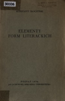 Elementy form literackich