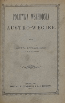 Polityka wschodnia Austro-Węgier