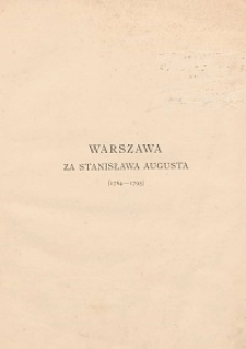 Warszawa za Stanisława Augusta (1764-1795)