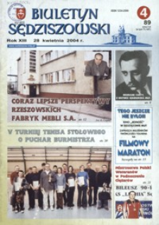 Biuletyn Sędziszowski. 2004, [R. 13], nr 4 (28 kwietnia)