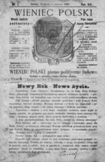 Wieniec Polski : pismo polityczne ludowe. 1890, R. 16, nr 1-23