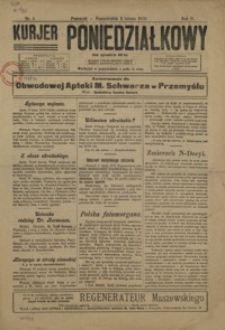Kurjer Poniedziałkowy. 1919, R. 2, nr 5-8 (luty)
