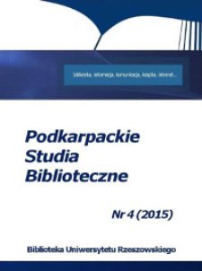 Podkarpackie Studia Biblioteczne. 2015, nr 4