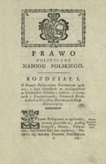 [Prawo Polityczne Narodu Polskiego. T. 1]