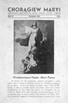 Chorągiew Maryi : miesięcznik Arcybractwa Matki Boskiej Nieust[ającej] Pomocy. 1938, R. 34, nr 8 (sierpień)