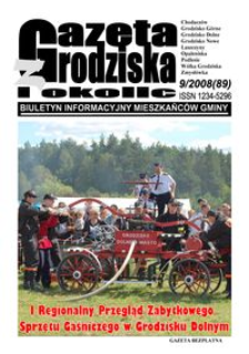 Gazeta z Grodziska i okolic : biuletyn informacyjny mieszkańców gminy. 2008, nr 9