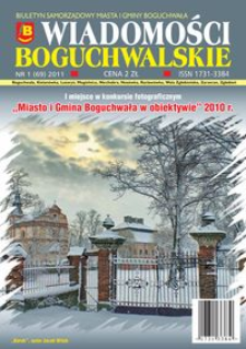 Wiadomości Boguchwalskie : biuletyn samorządowy miasta i gminy Boguchwała. 2011, nr 1 (69)