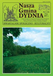 Nasza Gmina Dydnia : kwartalnik społeczno-kulturalny : Dydnia, Grabówka, Hroszówka […]. 2007, nr 1