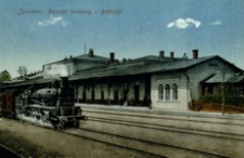 Jarosław. Dworzec kolejowy = Bahnhof [Pocztówka]