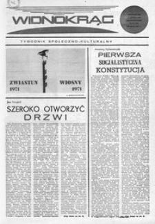 Widnokrąg : tygodnik społeczno-kulturalny. 1971, nr 12 (20 marca)