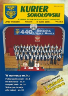Kurier Sokołowski : pismo społeczno-kulturalne. 2009, R. 17, nr 3 (lipiec-wrzesień)