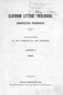 Slavorum Litterae Theologicae : conspectus periodicus. 1905, R. 1, nr 1-5