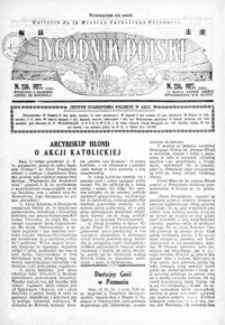 Tygodnik Polski : Bulletin de la Mission Catholique Polonaise : jedyne czasopismo polskie w Azji. 1927, R. 6, nr 255-258 (marzec)