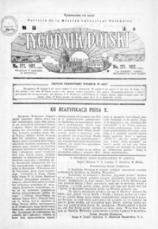 Tygodnik Polski : Bulletin de la Mission Catholique Polonaise : jedyne czasopismo polskie w Azji. 1927, R. 6, nr 277, 279-280 (sierpień)