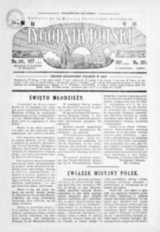 Tygodnik Polski : Bulletin de la Mission Catholique Polonaise : jedyne czasopismo polskie w Azji. 1927, R. 6, nr 290-293 (listopad)