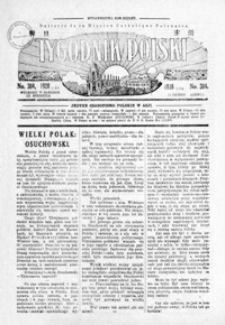 Tygodnik Polski : Bulletin de la Mission Catholique Polonaise : jedyne czasopismo polskie w Azji. 1928, R. 7, nr 303-306 (luty)