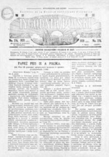 Tygodnik Polski : Bulletin de la Mission Catholique Polonaise : jedyne czasopismo polskie w Azji. 1928, R. 7, nr 316, 318 (maj)