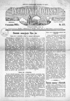 Tygodnik Polski : jedyne czasopismo polskie w Azji. 1932, R. 11, nr 537-540 (wrzesień)