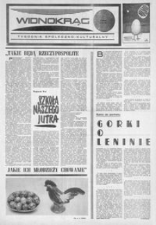 Widnokrąg : tygodnik społeczno-kulturalny. 1973, nr 16 (21 kwietnia)