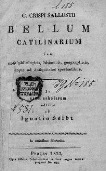 C. Crispi Sallustii Bellum Catilinarium : cum notis philologicis, historicis, geographicis, atque ad Antiquitates spectantibus
