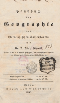 Handbuch der Geographie des österreichischen Kaiserstaates