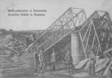 Most zniszczony w Rzeszowie = Zerstörte Brücke in Rzeszów [Pocztówka]