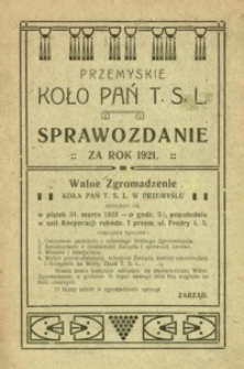 Przemyskie Koło Pań T.S.L. : sprawozdanie za rok 1921