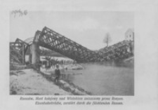 Rzeszów. Most kolejowy nad Wisłokiem zniszczony przez Rosyan = Eisenbahnbrücke, zerstört durch die flüchtenden Russen [Pocztówka]