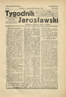 Tygodnik Jarosławski : poświęcony sprawom miasta i powiatu. 1928, R. 25, nr 5 (styczeń)