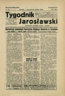 Tygodnik Jarosławski : poświęcony sprawom miasta i powiatu. 1928, R. 25, nr 52 (grudzień)