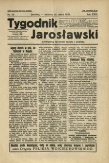 Tygodnik Jarosławski : poświęcony sprawom miasta i powiatu. 1929, R. 26, nr 10 (marzec)