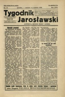 Tygodnik Jarosławski : poświęcony sprawom miasta i powiatu. 1929, R. 26, nr 15 (kwiecień)