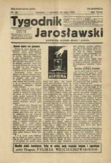 Tygodnik Jarosławski : poświęcony sprawom miasta i powiatu. 1930, R. 27, nr 20 (maj)