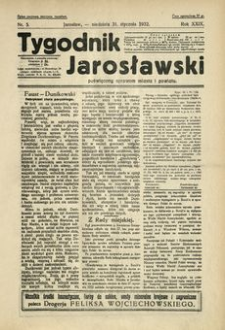 Tygodnik Jarosławski : poświęcony sprawom miasta i powiatu. 1932, R. 29, nr 5 (styczeń)