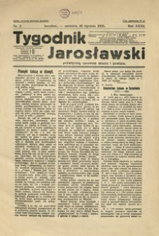 Tygodnik Jarosławski : poświęcony sprawom miasta i powiatu. 1935, R. 32, nr 3 (styczeń)