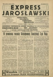 Express Jarosławski : bezpartyjne, niezależne czasopismo tygodniowe. 1929, R. 2, nr 18 (maj)