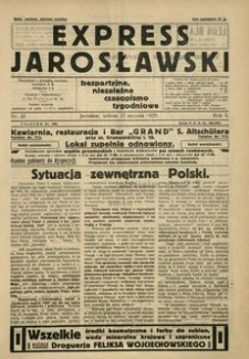 Express Jarosławski : bezpartyjne, niezależne czasopismo tygodniowe. 1929, R. 2, nr 33 (sierpień)