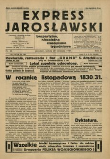 Express Jarosławski : bezpartyjne, niezależne czasopismo tygodniowe. 1929, R. 2, nr 48 (listopad)